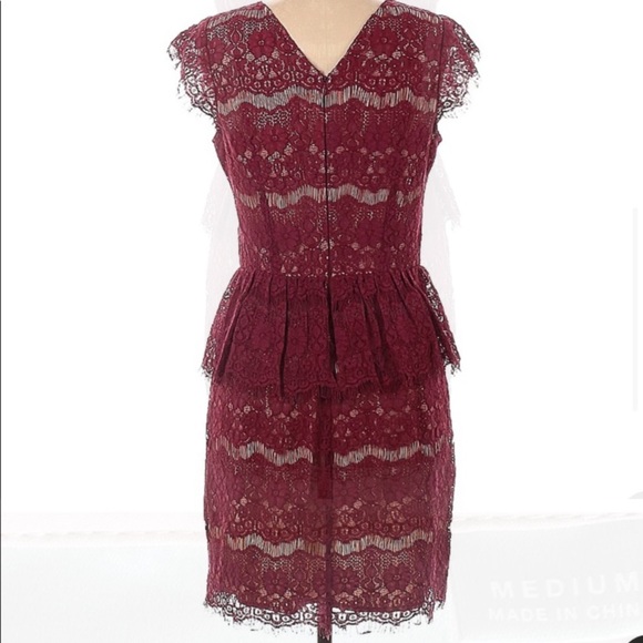 MAEVE Elsa Eyelash Lace Peplum Dress - Picture 5 of 7